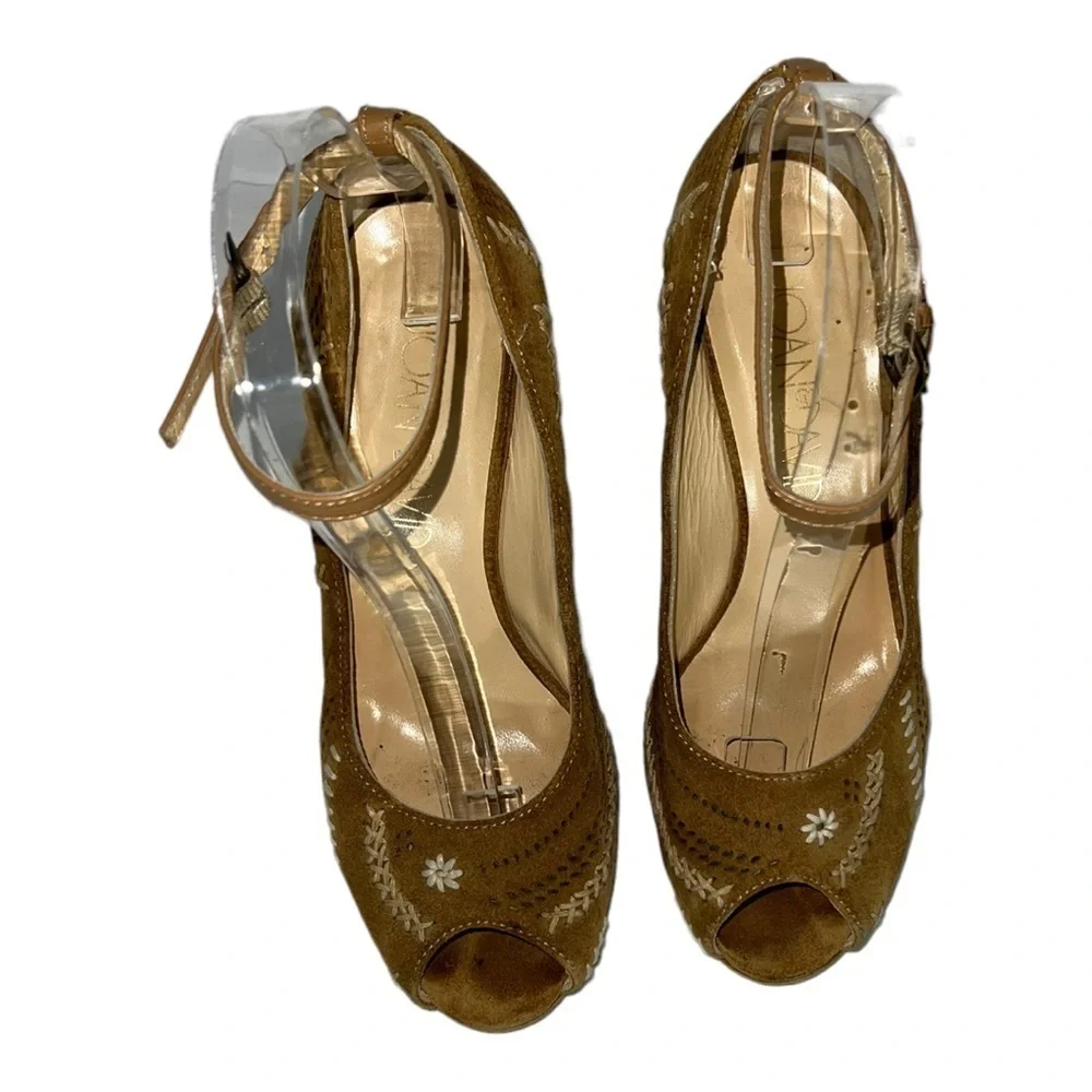 Joan & David Brown Suede Wedges